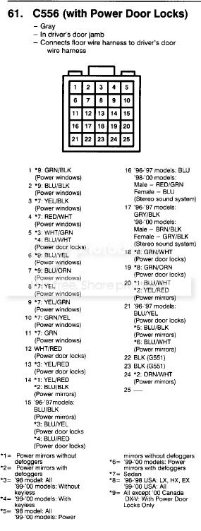 1999 Civic Sedan Door wiring harness diagrams? | ClubCivic.com - Honda